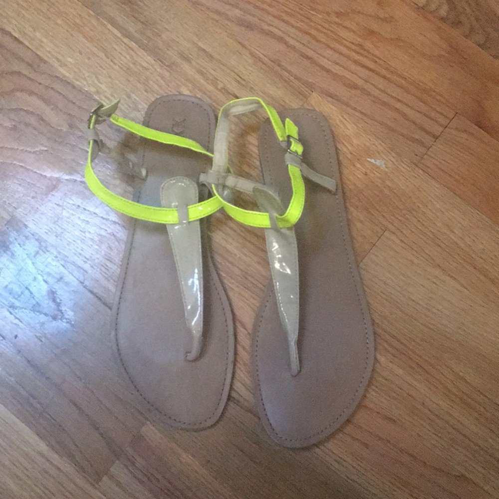 Forever 21 sandals with neon